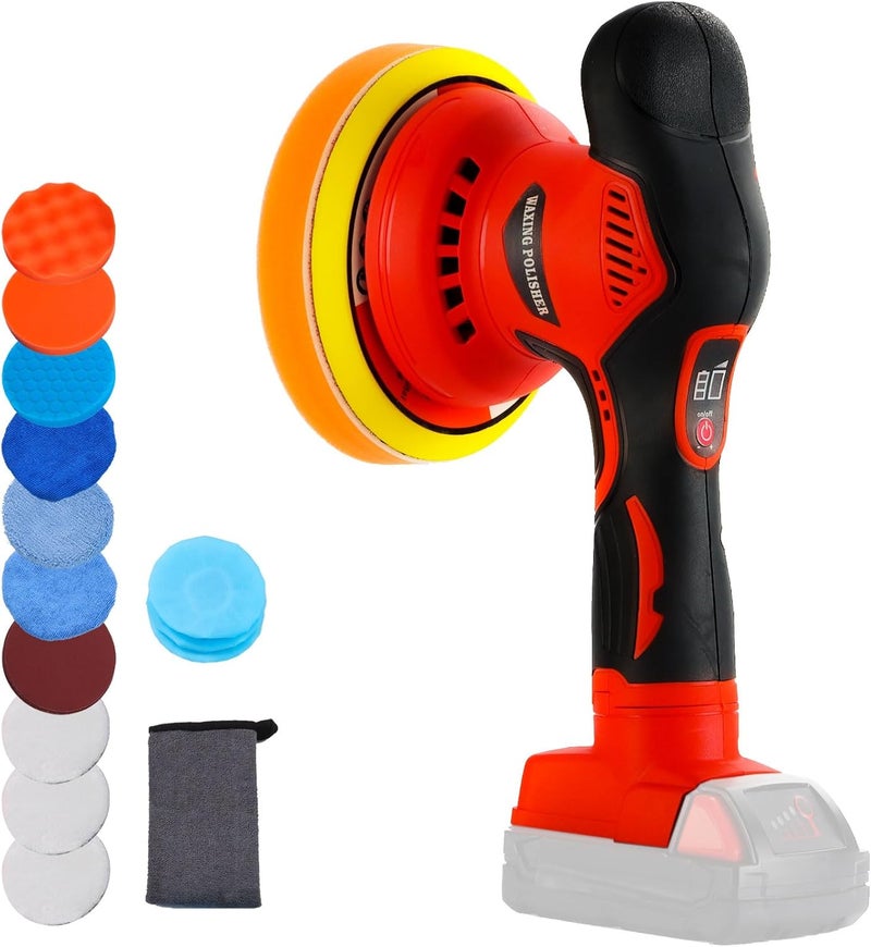 Alrigon Buffer Polisher Compatible with Milwaukee M18 Battery, Cordless 6 Inch Orbital Buffer, Brushless Motor Car Buffer for Boat, Car Polishing and Waxing (Tool Only, NO Battery ) - Image 1